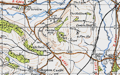 Old map of Twitchen in 1947
