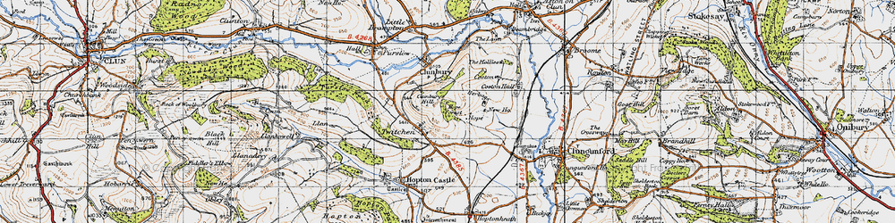 Old map of Twitchen in 1947