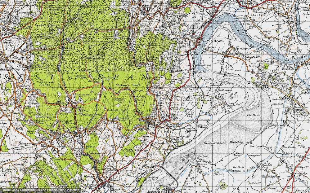 Old Map of Two Bridges, 1946 in 1946
