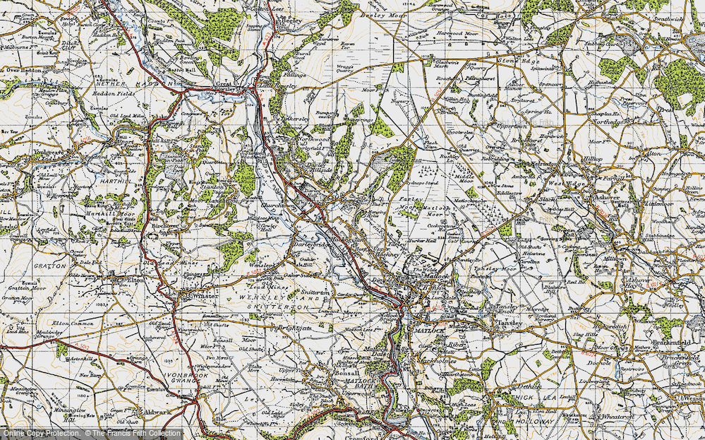 Old Map of Two Dales, 1947 in 1947