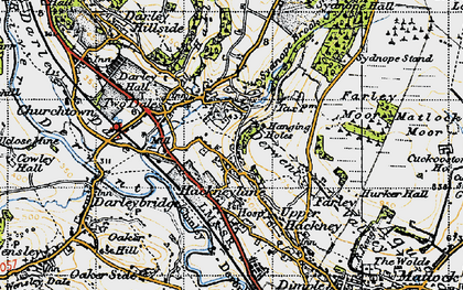 Old map of Two Dales in 1947