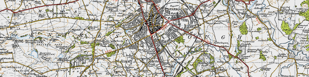 Old map of Two Hundred Acre in 1947