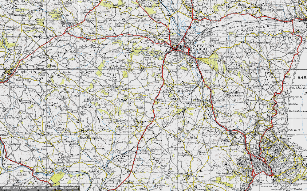 Old Map of Two Mile Oak Cross, 1946 in 1946