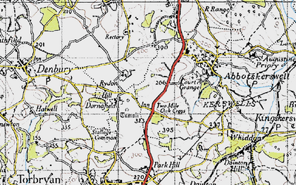 Old map of Two Mile Oak Cross in 1946