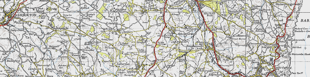 Old map of Two Mile Oak Cross in 1946
