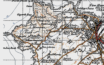 Old map of Twr in 1947