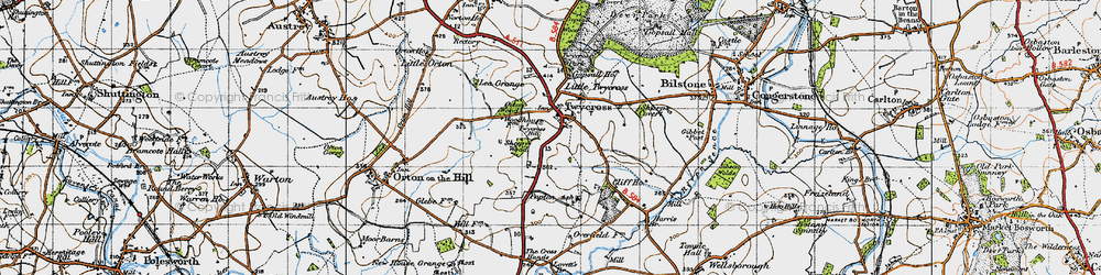Old map of Twycross in 1946
