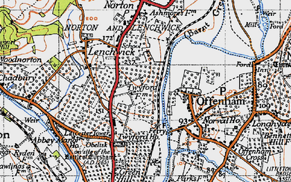 Old map of Twyford in 1946