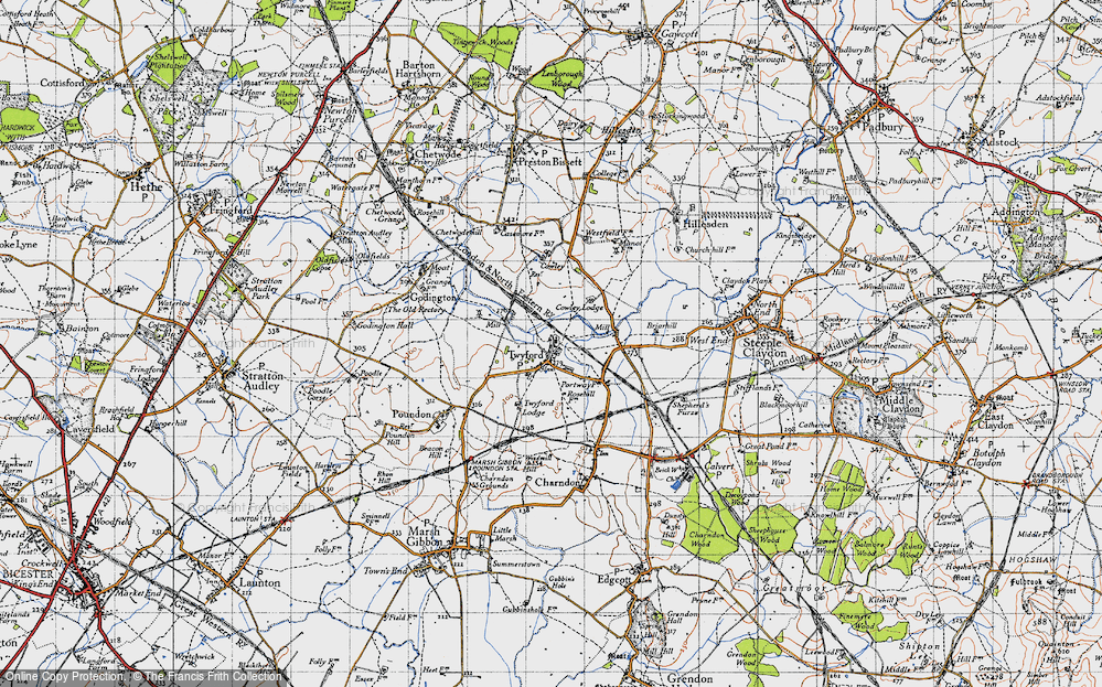 Historic Ordnance Survey Map of Twyford, 1946