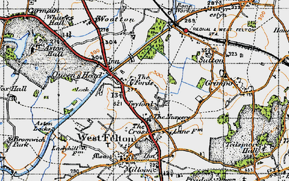 Old map of Twyford in 1947