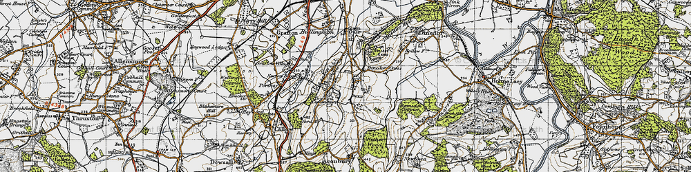 Old map of Twyford Common in 1947