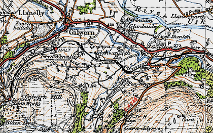 Old map of Twyn-Allws in 1947
