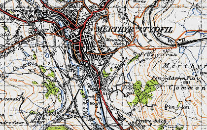 Old map of Twynyrodyn in 1947