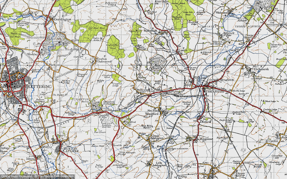 Old Map of Twywell, 1946 in 1946