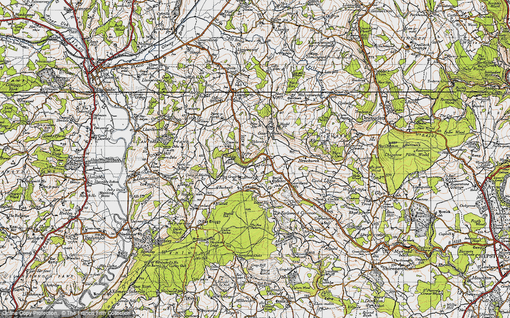 Old Map of Historic Map covering Springfield in 1946