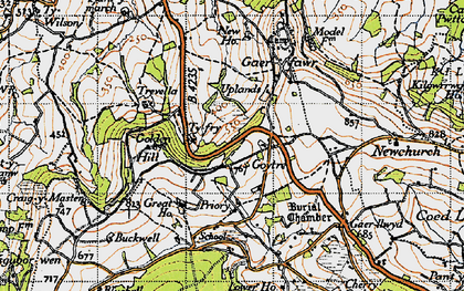 Old map of Springfield in 1946