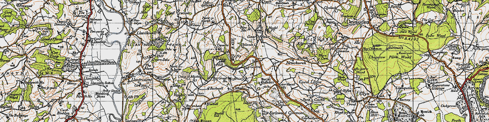 Old map of Springfield in 1946