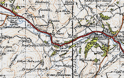 Old map of Blodnant in 1947