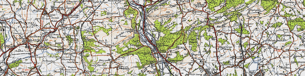 Old map of Ty Rhiw in 1947