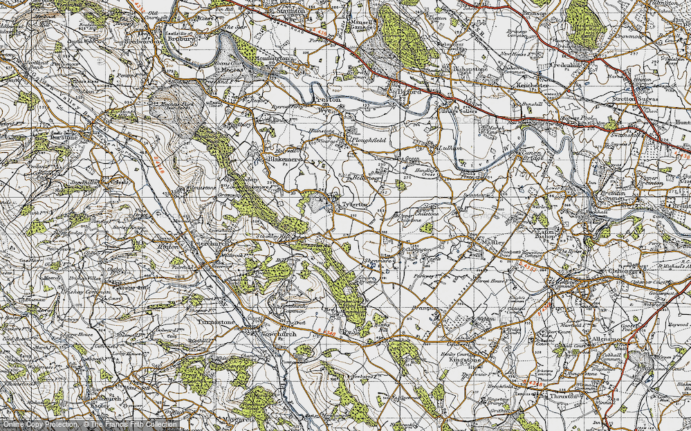 Old Map of Tyberton, 1947 in 1947