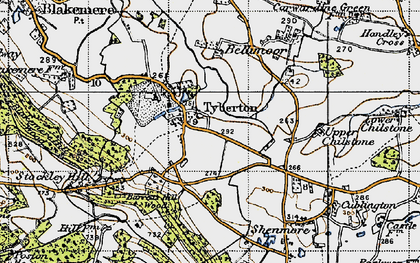 Old map of Tyberton in 1947