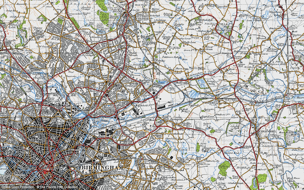 Old Map of Tyburn, 1946 in 1946
