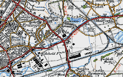Old map of Tyburn in 1946