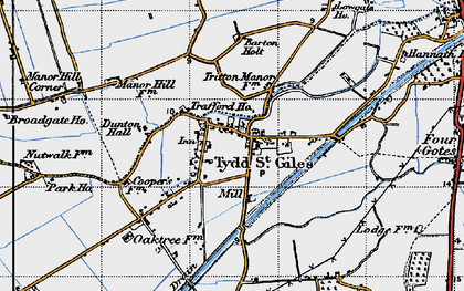 Old map of Tydd St Giles in 1946