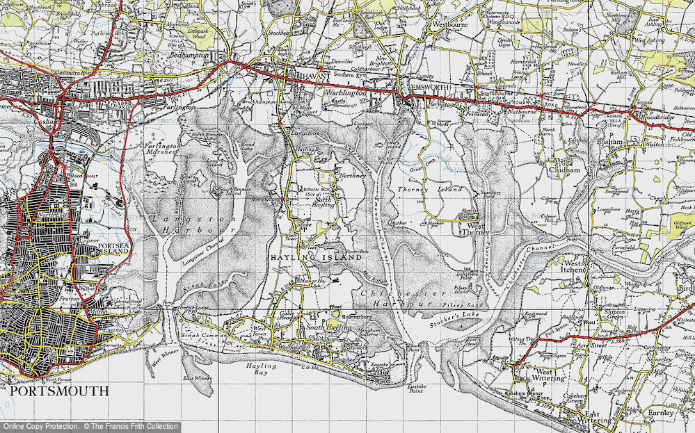 Old Map of Historic Map covering Marker Point in 1945