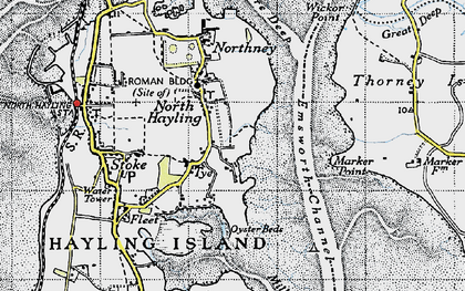 Old map of Tye in 1945