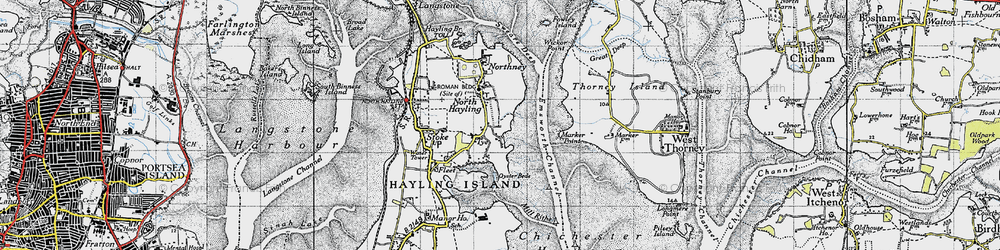 Old map of Tye in 1945
