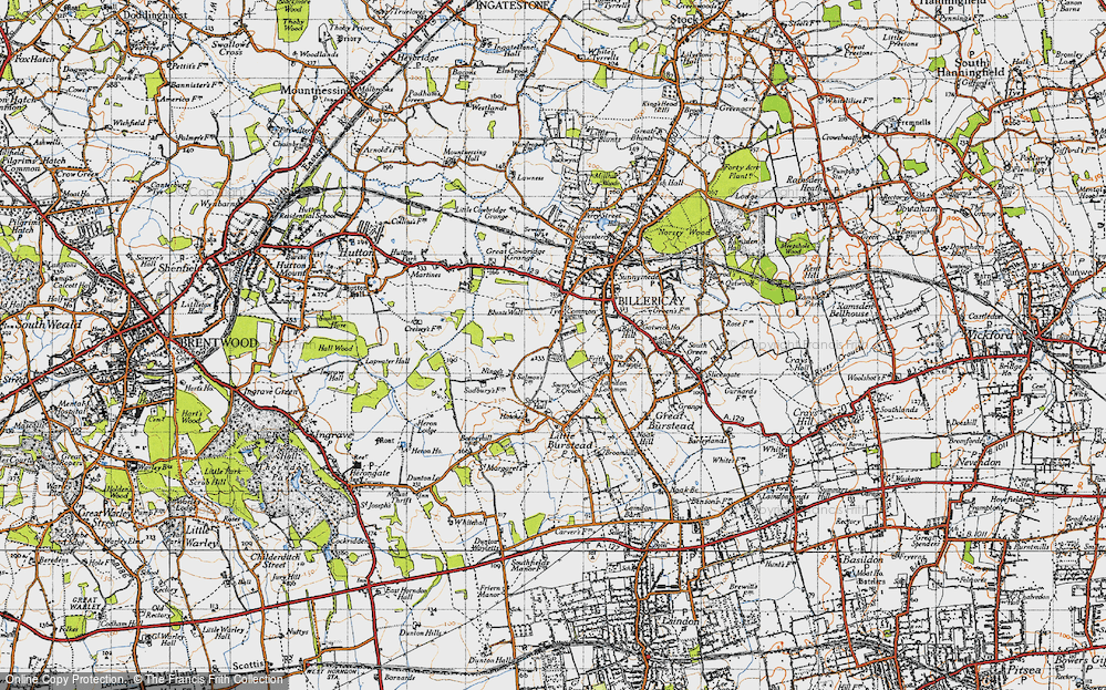 Old Map of Tye Common, 1946 in 1946