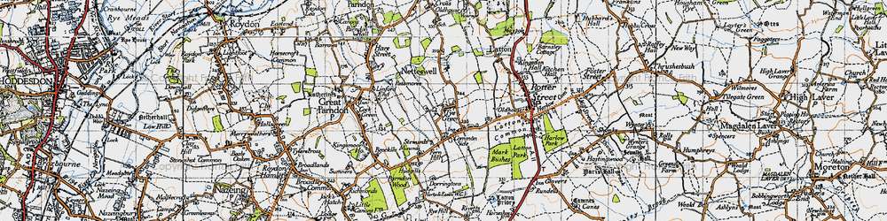Old map of Tye Green in 1946
