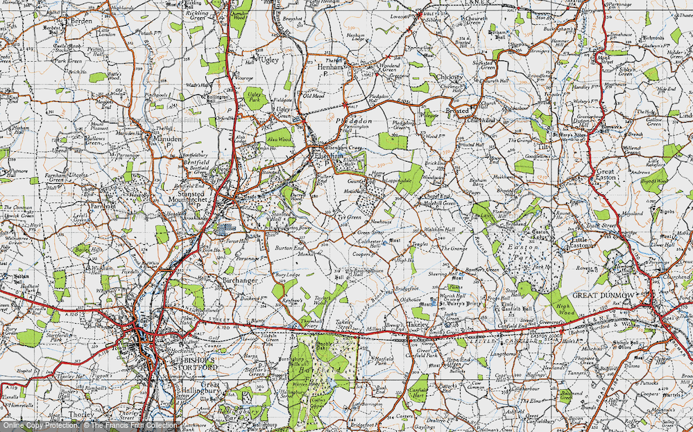 Old Map of Tye Green, 1946 in 1946