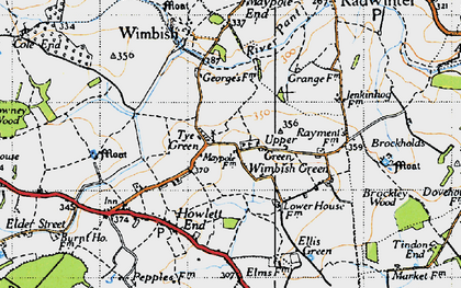 Old map of Tye Green in 1946