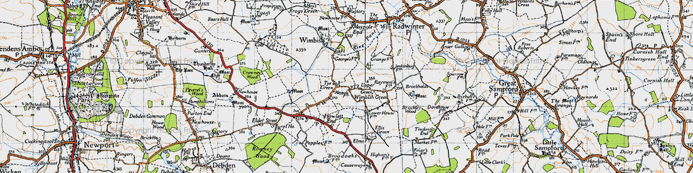 Old map of Tye Green in 1946