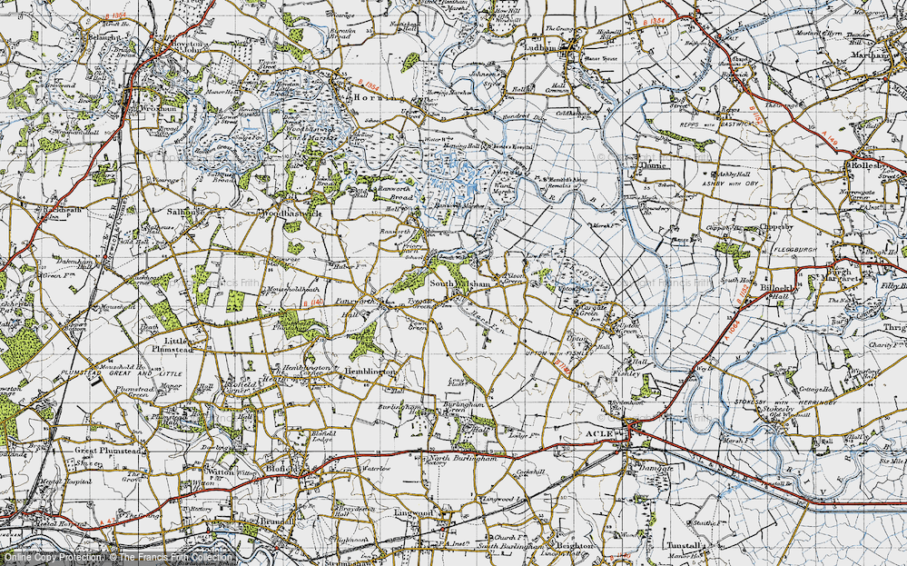 Old Map of Tyegate Green, 1945 in 1945