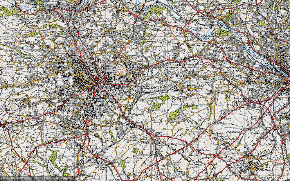 Old Map of Tyersal, 1947 in 1947