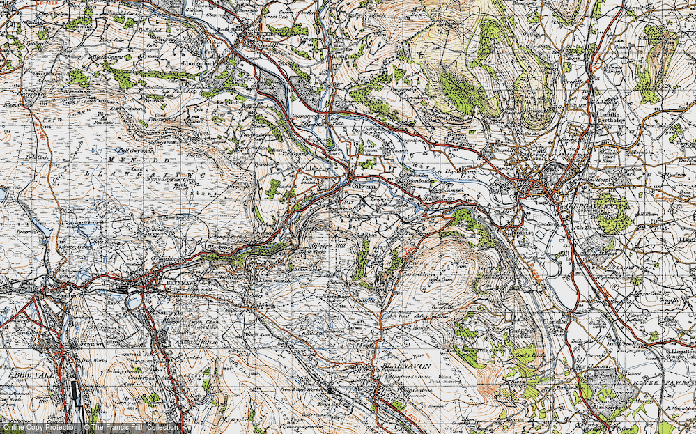 Old Map of Tyla, 1947 in 1947
