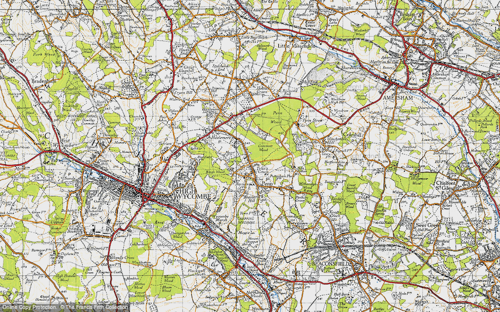 Old Map of Tylers Green, 1946 in 1946