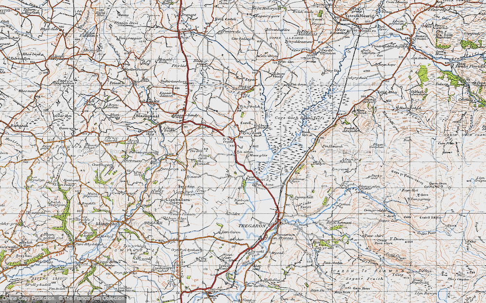 Old Map of Tyn'reithin, 1947 in 1947