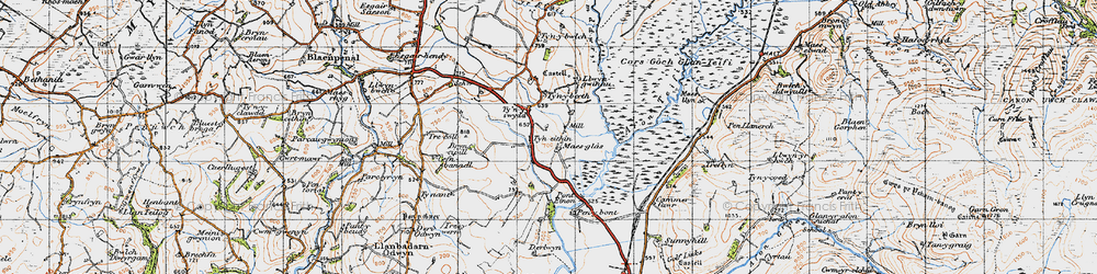 Old map of Tyn'reithin in 1947