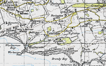 Old map of Tyneham in 1946