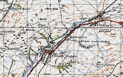 Old map of Tynewydd in 1947