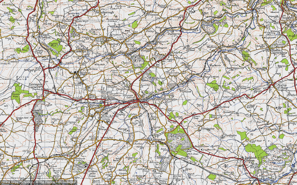 Old Map of Tyning, 1946 in 1946