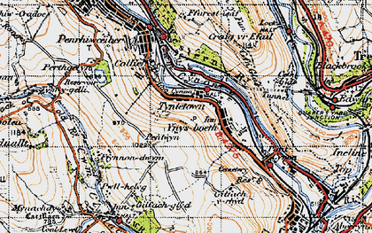 Old map of Tyntetown in 1947