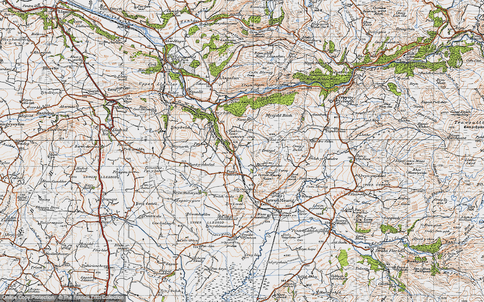 Old Map of Tynygraig, 1947 in 1947