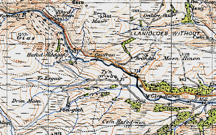 Old map of Tynyrwtra in 1947