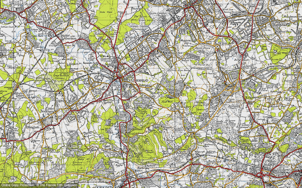 Old Map of Tyrell's Wood, 1945 in 1945