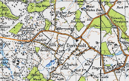 Old map of Tyrells End in 1946